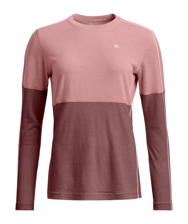 "185 ROCK'N'WOOL LONG SLEEVE W" - "dusk rose"