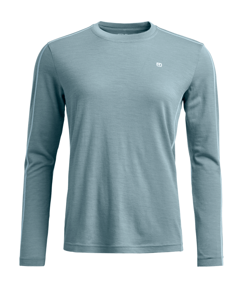 "185 ROCK'N'WOOL LONG SLEEVE W" - "icy shore"