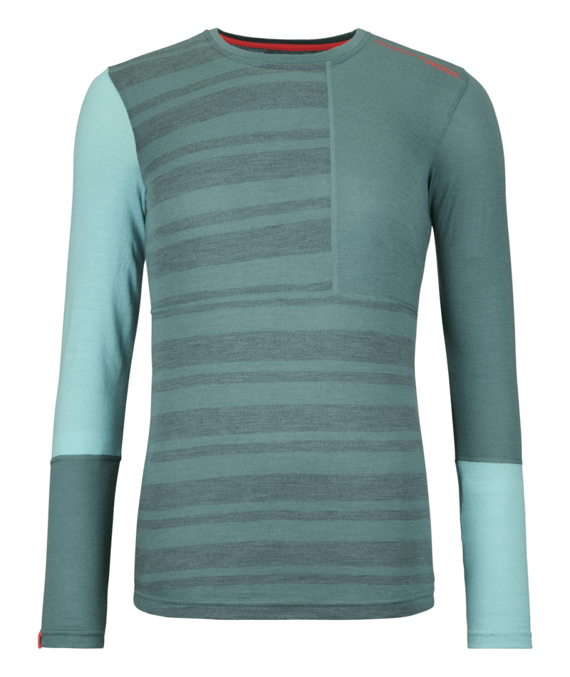 "185 ROCK'N'WOOL LONG SLEEVE W" - "arctic grey"