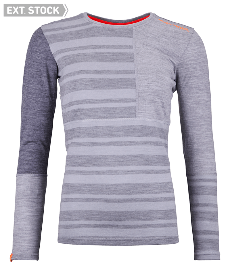 "185 ROCK'N'WOOL LONG SLEEVE W" - "grey blend"