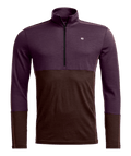 "185 ROCK'N'WOOL ZIP NECK M" - "dark wild berry"