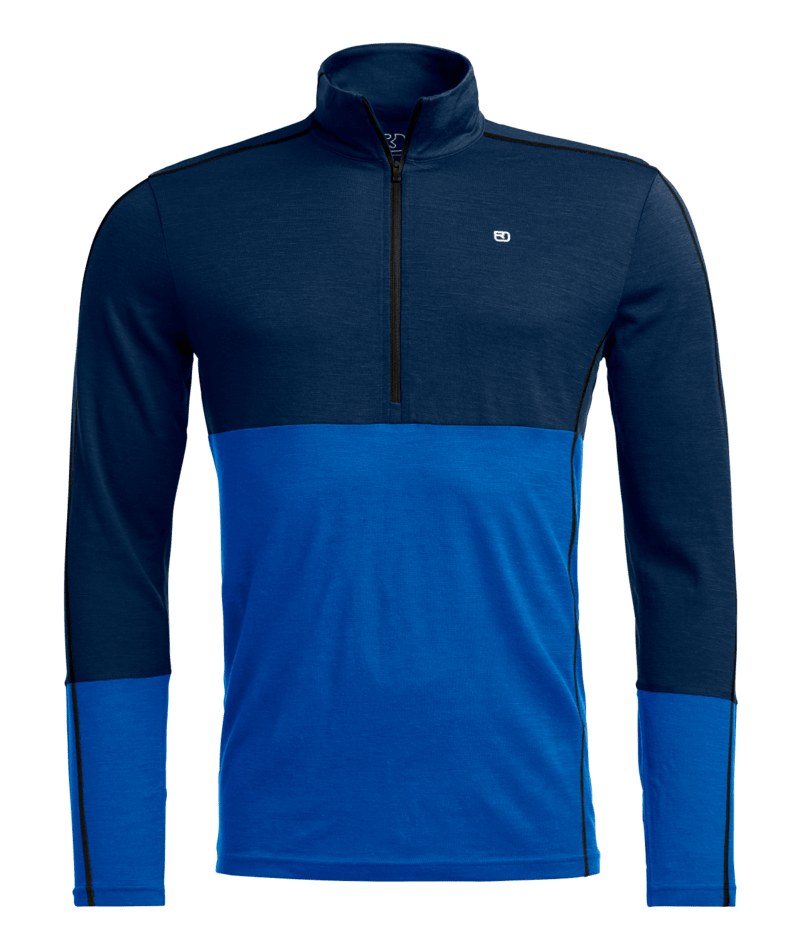 "185 ROCK'N'WOOL ZIP NECK M" - "deep ocean"