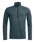 "185 ROCK'N'WOOL ZIP NECK M" - "dark arctic grey"