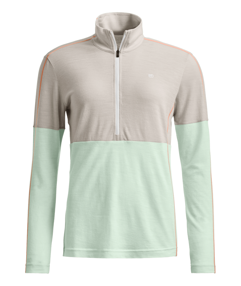 "185 ROCK'N'WOOL ZIP NECK W" - "white tea"