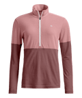 "185 ROCK'N'WOOL ZIP NECK W" - "dusk rose"