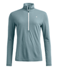 "185 ROCK'N'WOOL ZIP NECK W" - "icy shore"