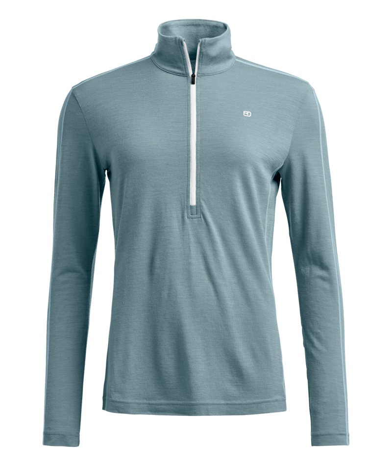 "185 ROCK'N'WOOL ZIP NECK W" - "icy shore"
