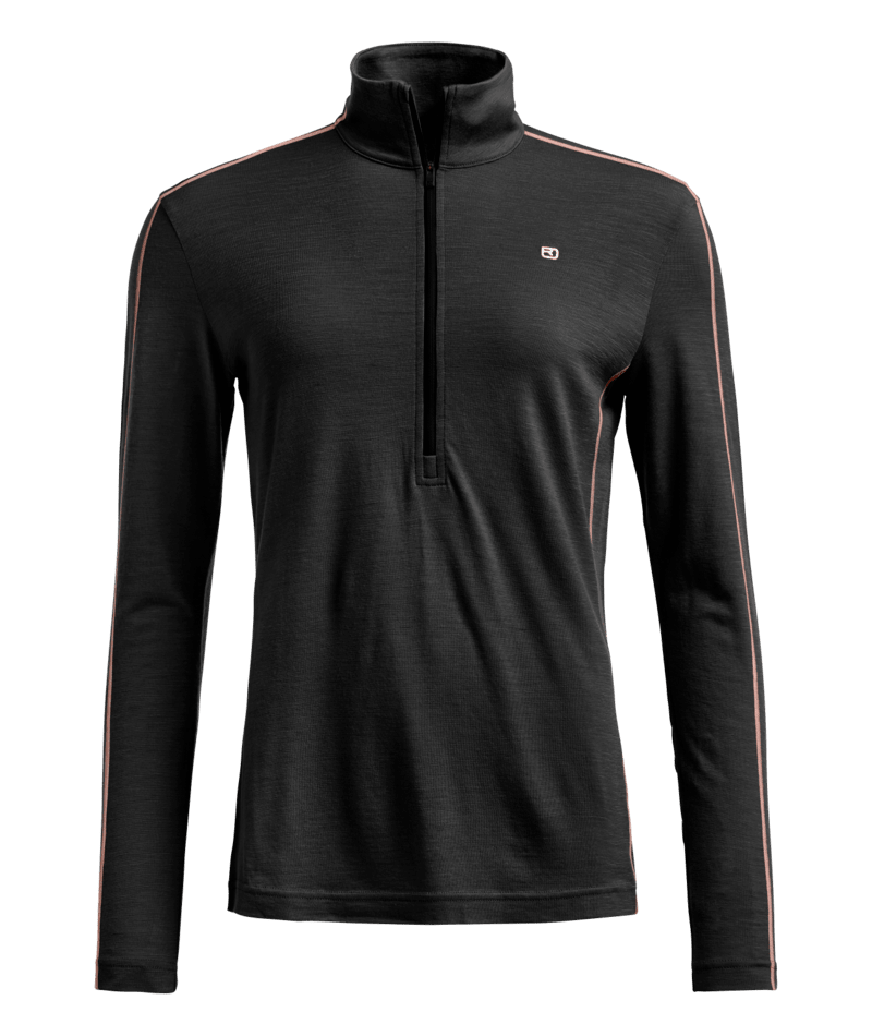"185 ROCK'N'WOOL ZIP NECK W" - "black raven"