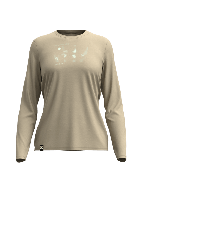 "185 MERINO SUNRISE LS W" - "dark linen"