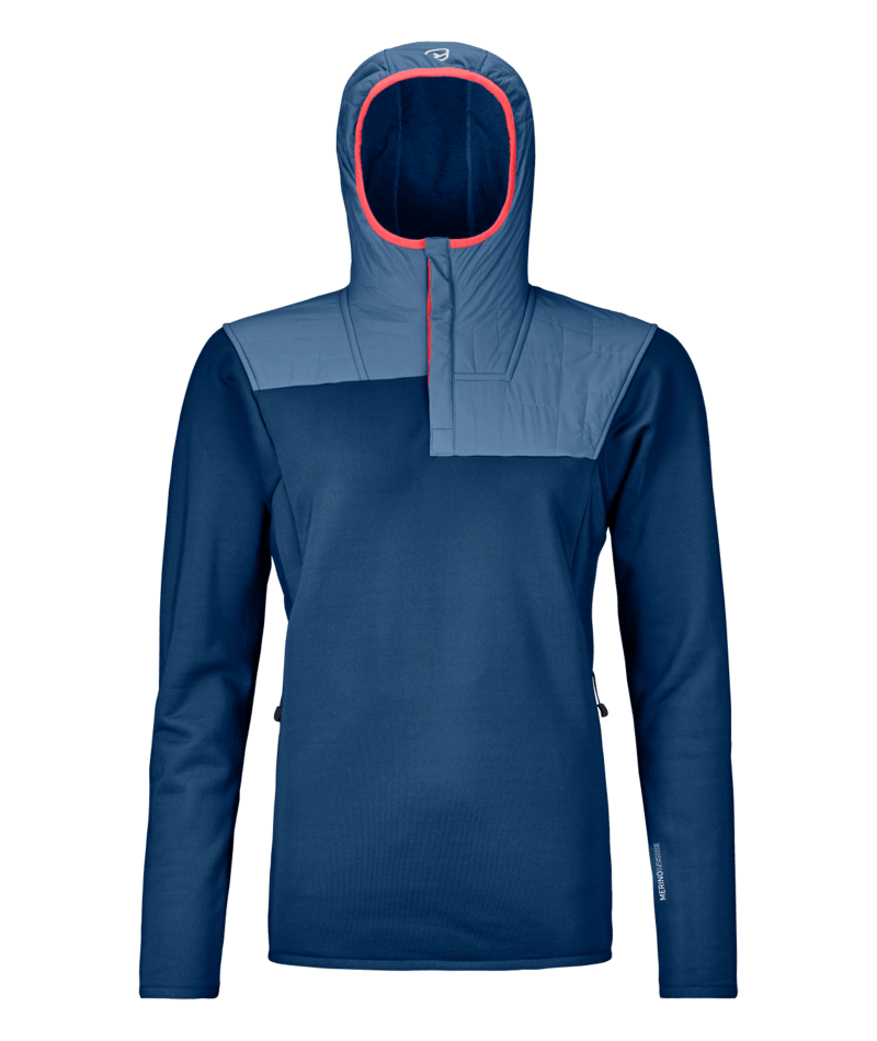 "FLEECE PLUS ANORAK W" - "petrol blue"