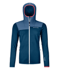 "FLEECE PLUS HOODY W" - "petrol blue"