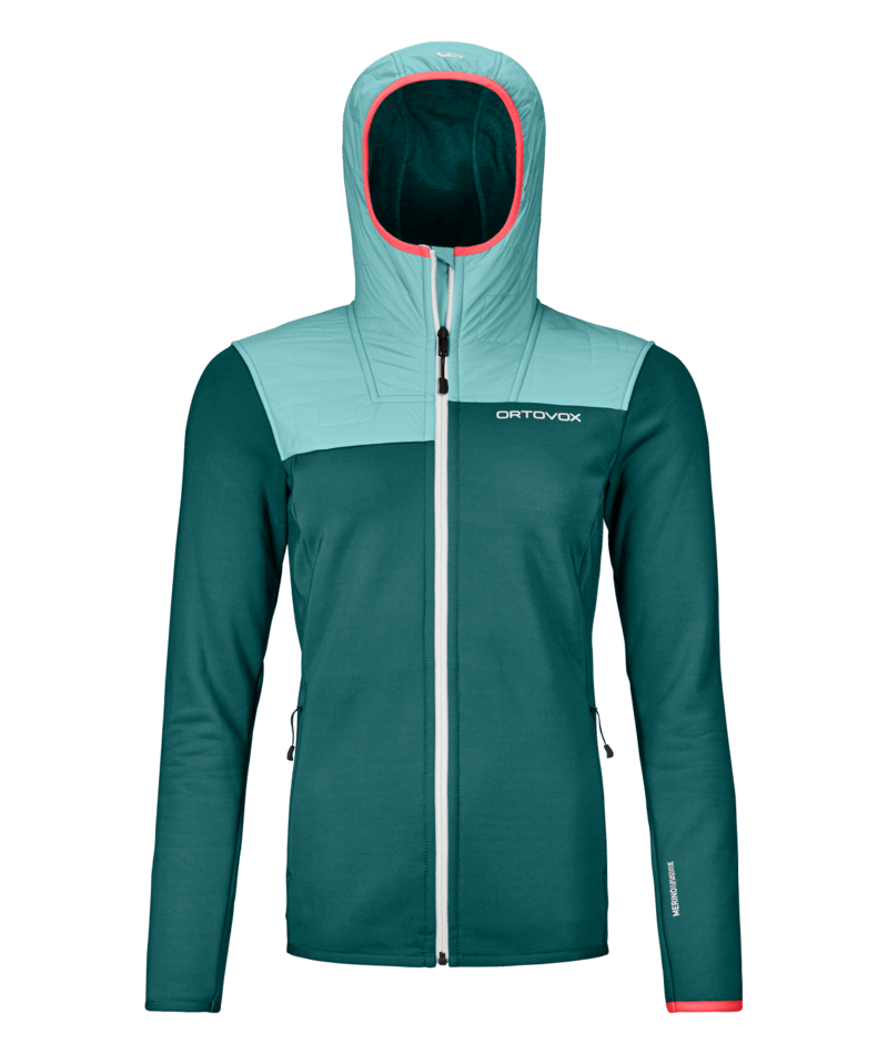 "FLEECE PLUS HOODY W" - "pacific green"