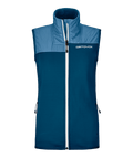 "FLEECE PLUS VEST  W" - "petrol blue"