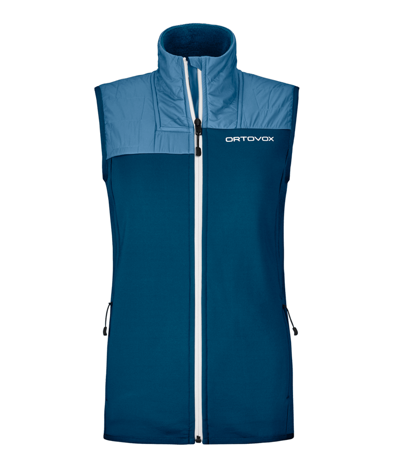 "FLEECE PLUS VEST  W" - "petrol blue"