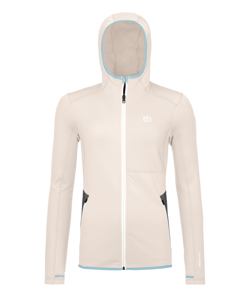 "FLEECE HOODY W" - "white chalk"