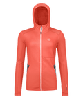 "FLEECE HOODY W" - coral