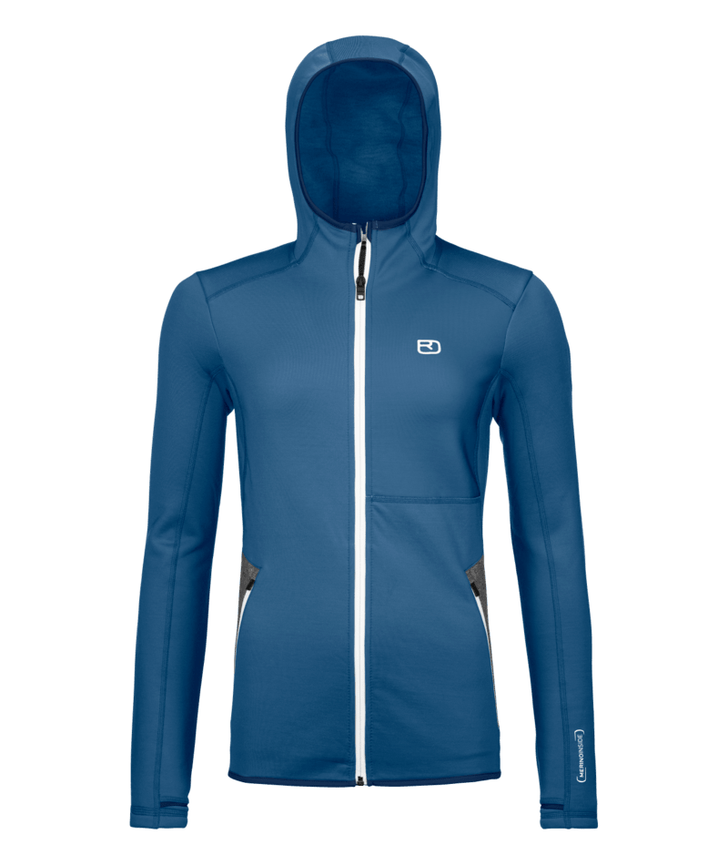 "FLEECE HOODY W" - "sea surface"