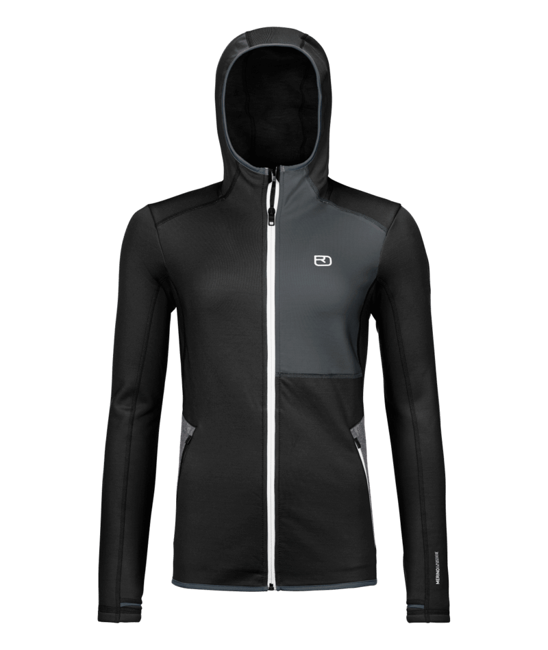 "FLEECE HOODY W" - "black raven"
