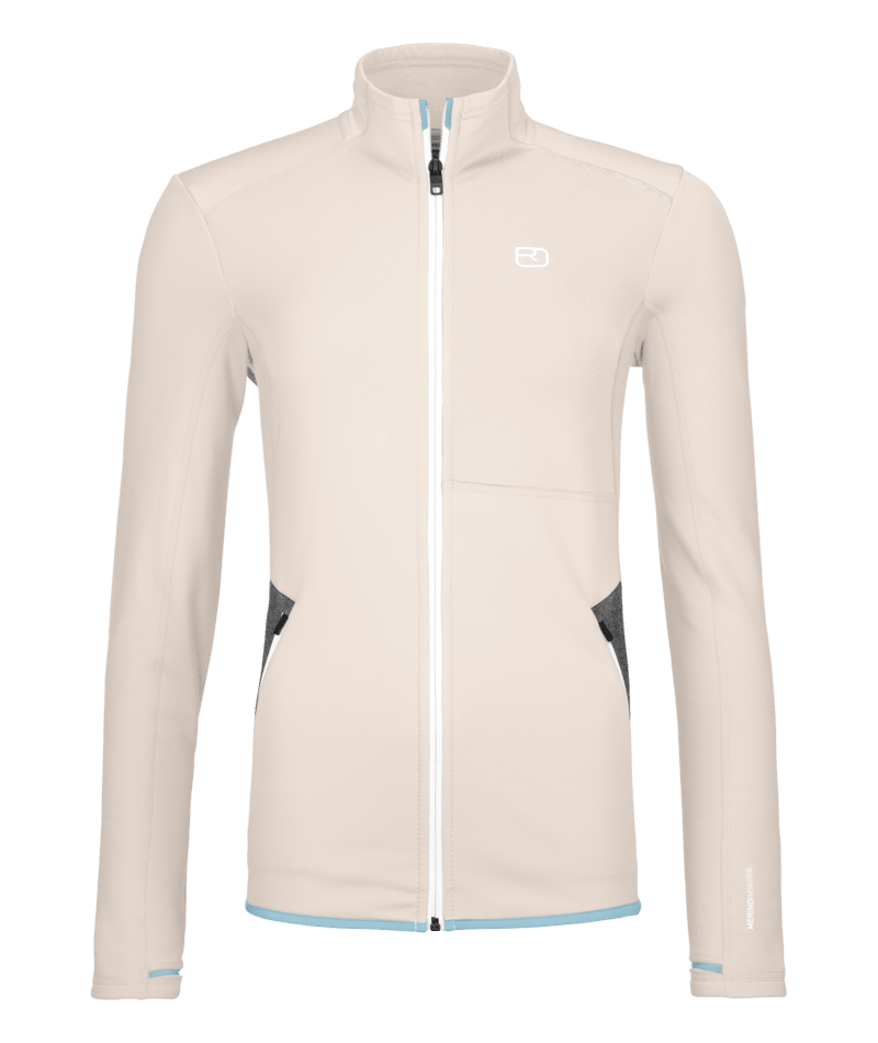 "FLEECE JACKET W" - "white chalk"