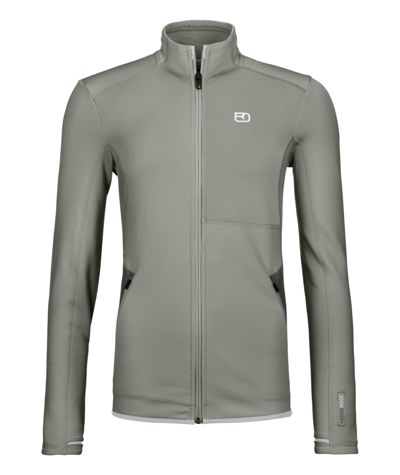 "FLEECE JACKET W" - "green sage"