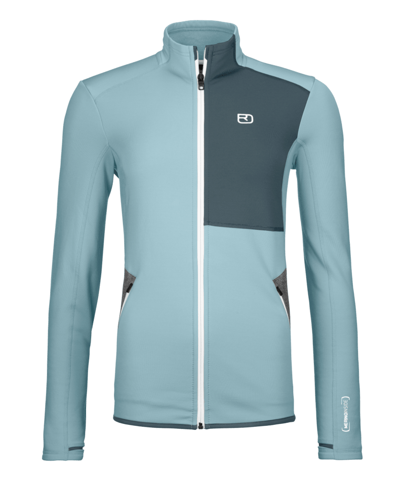 "FLEECE JACKET W" - "glacier grey"