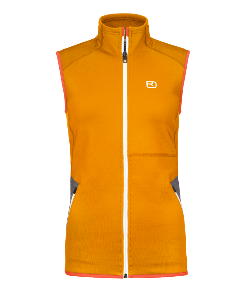 "FLEECE VEST W" - "autumn leaves"