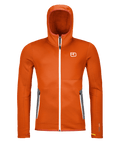 "FLEECE HOODY M" - "hot orange"