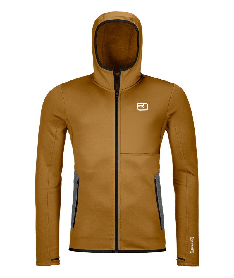 "FLEECE HOODY M" - "dark cumin"