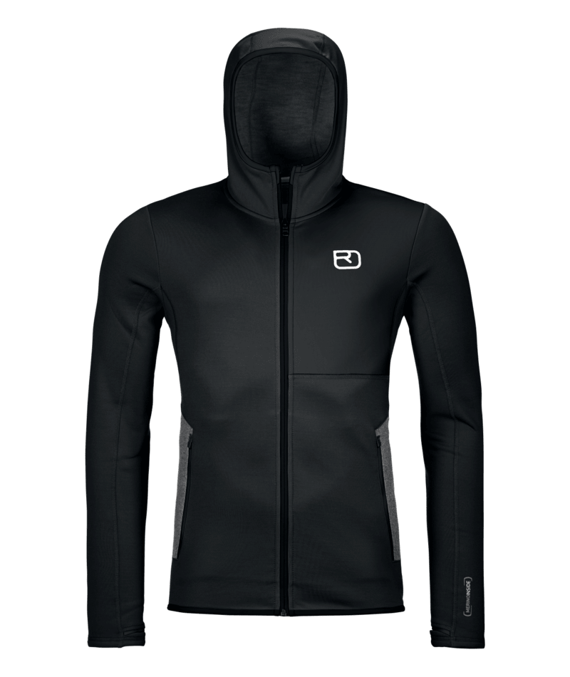 "FLEECE HOODY M" - "black raven"