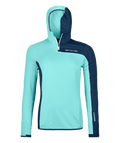 "FLEECE LIGHT GRID ZN HOODY W" - "ice waterfall"