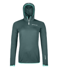 "FLEECE LIGHT GRID ZN HOODY W" - "dark arctic grey"