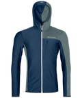 "FLEECE LIGHT GRID HOODED JKT M" - "deep ocean"
