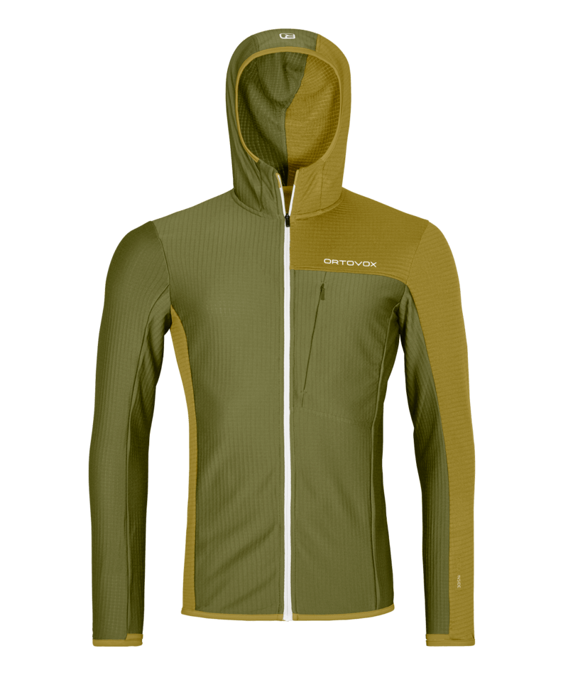 "FLEECE LIGHT GRID HOODED JKT M" - "wild herbs"