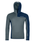 "FLEECE LIGHT GRID ZN HOODY M" - "dark arctic grey"