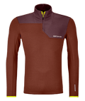 "FLEECE LIGHT ZIP NECK M" - "clay orange"