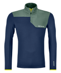 "FLEECE LIGHT ZIP NECK M" - "deep ocean"
