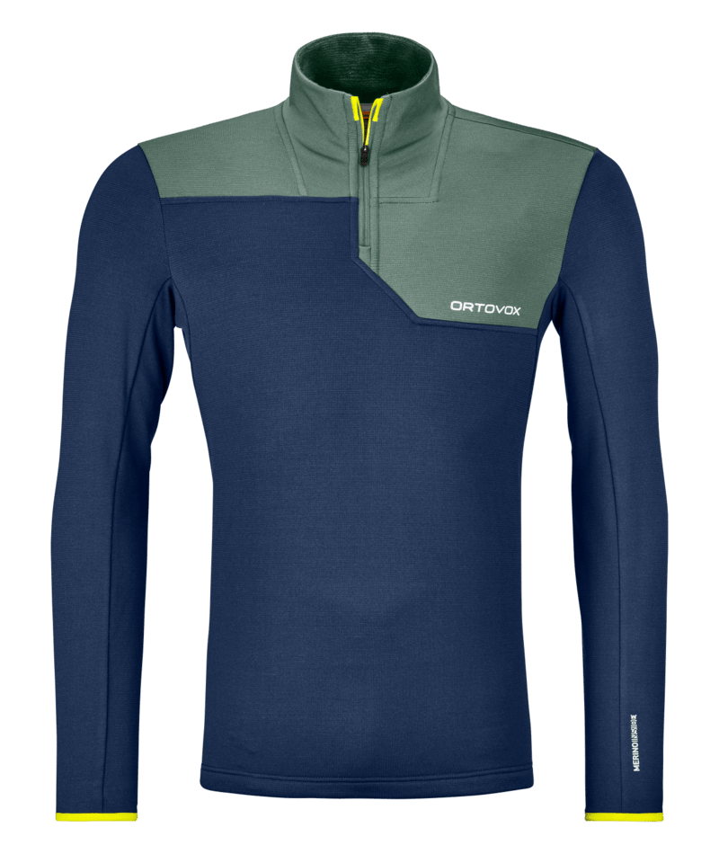 "FLEECE LIGHT ZIP NECK M" - "deep ocean"