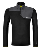 "FLEECE LIGHT ZIP NECK M" - "black raven"