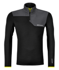 "FLEECE LIGHT ZIP NECK M" - "black raven"