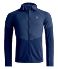 "FLEECE LIGHT GRID HOODY M" - "deep ocean"