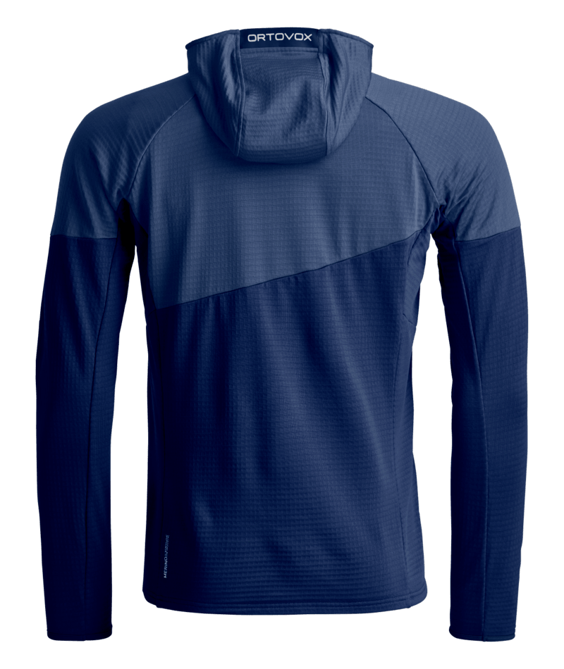 "FLEECE LIGHT GRID HOODY M" - "deep ocean"