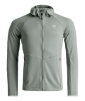 "FLEECE LIGHT GRID HOODY M" - "green sage"