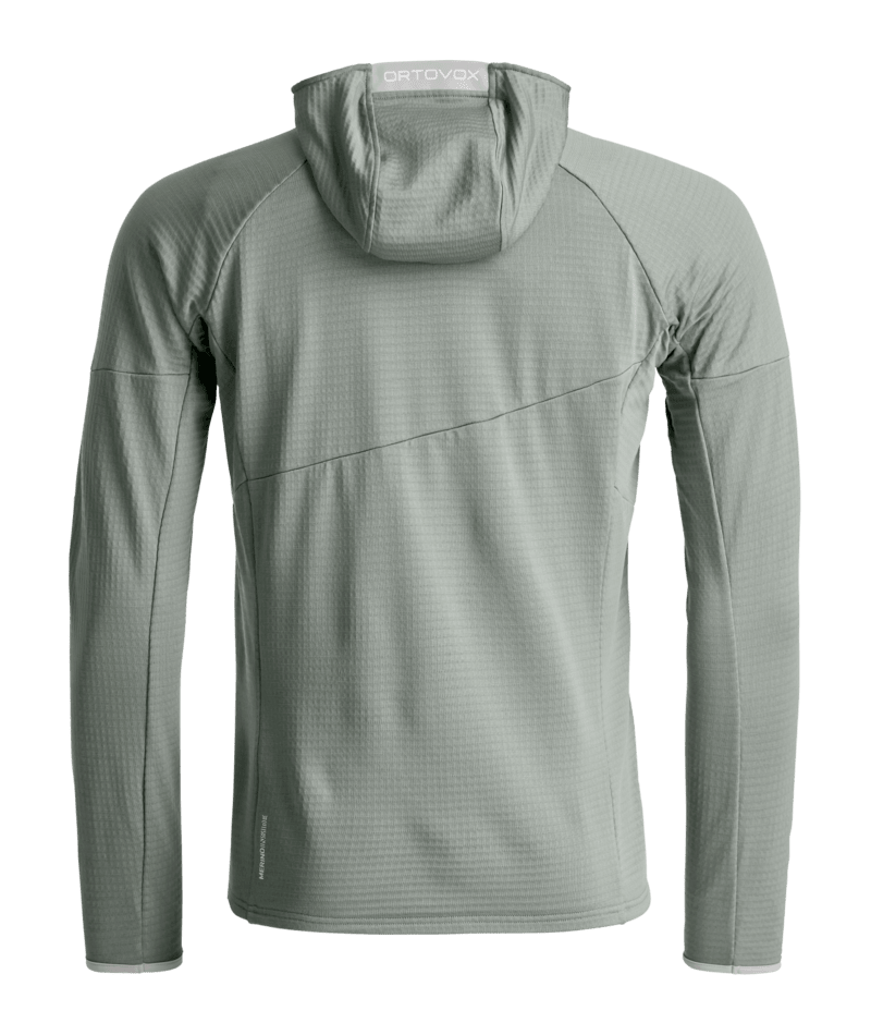 "FLEECE LIGHT GRID HOODY M" - "green sage"