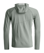 "FLEECE LIGHT GRID HOODY M" - "green sage"