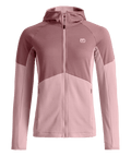 "FLEECE LIGHT GRID HOODY W" - "dawn rose"