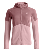 "FLEECE LIGHT GRID HOODY W" - "dawn rose"