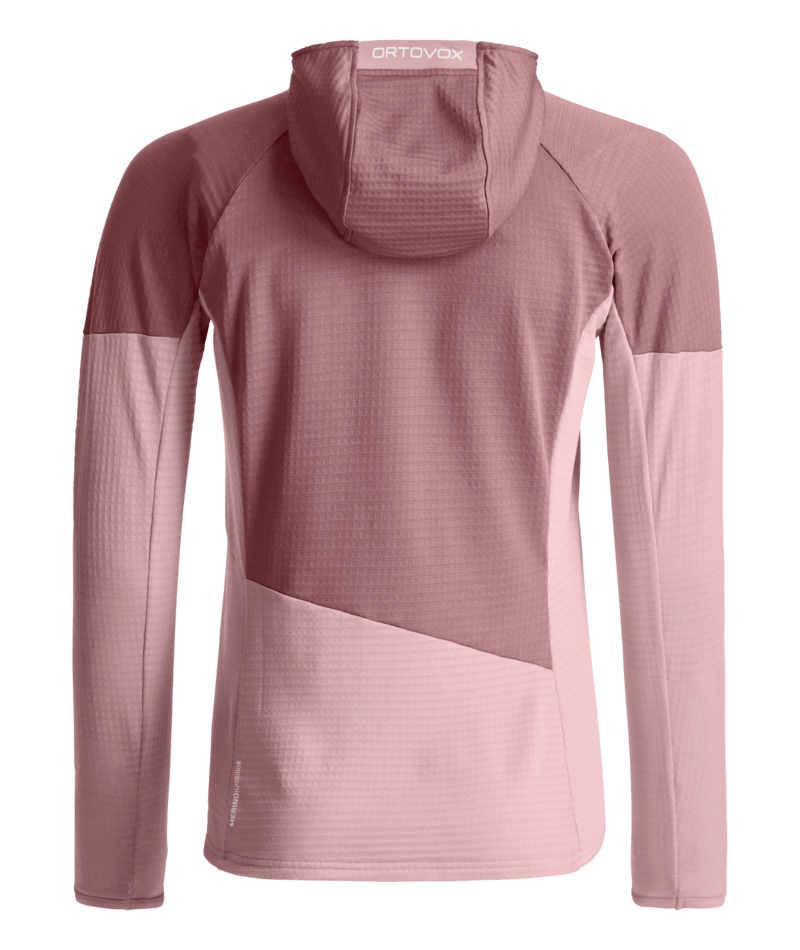 "FLEECE LIGHT GRID HOODY W" - "dawn rose"