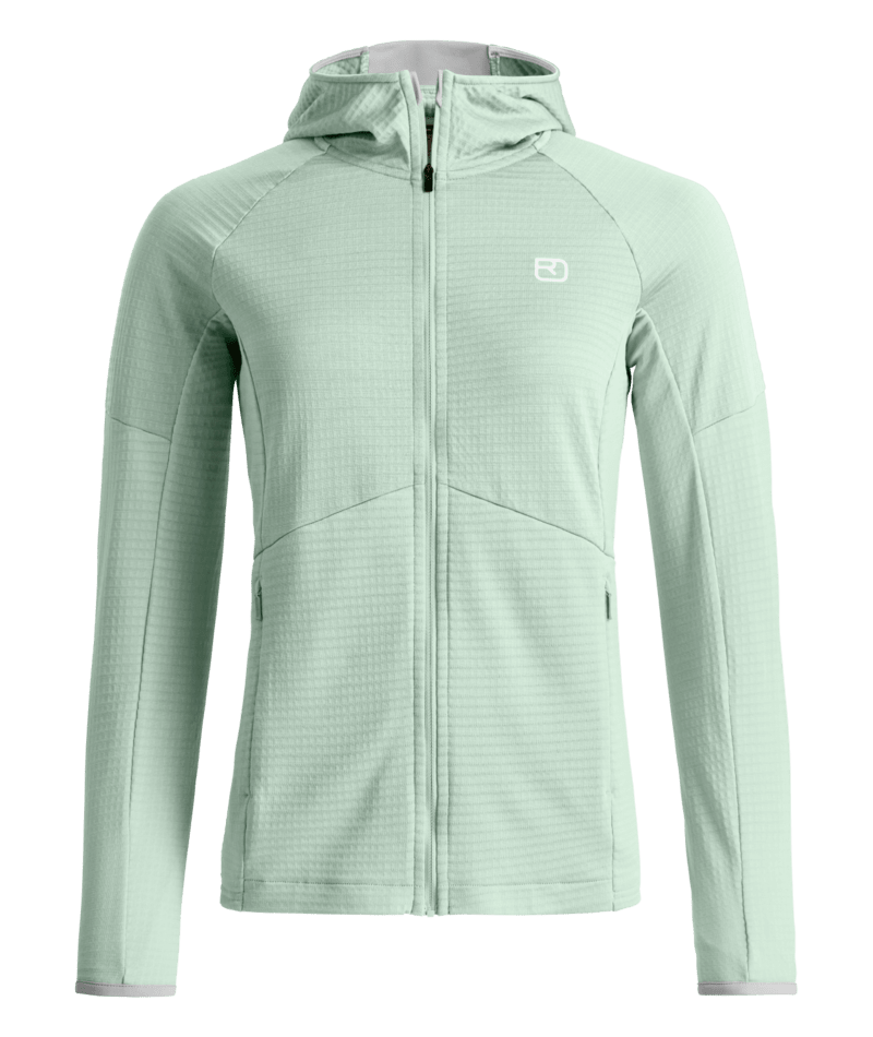 "FLEECE LIGHT GRID HOODY W" - "green acid"