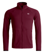 "FLEECE LIGHT GRID JACKET M" - "red malbec"