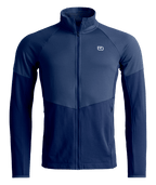 "FLEECE LIGHT GRID JACKET M" - "deep ocean"